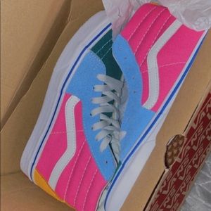 Multi Colored Off The Wall VANS